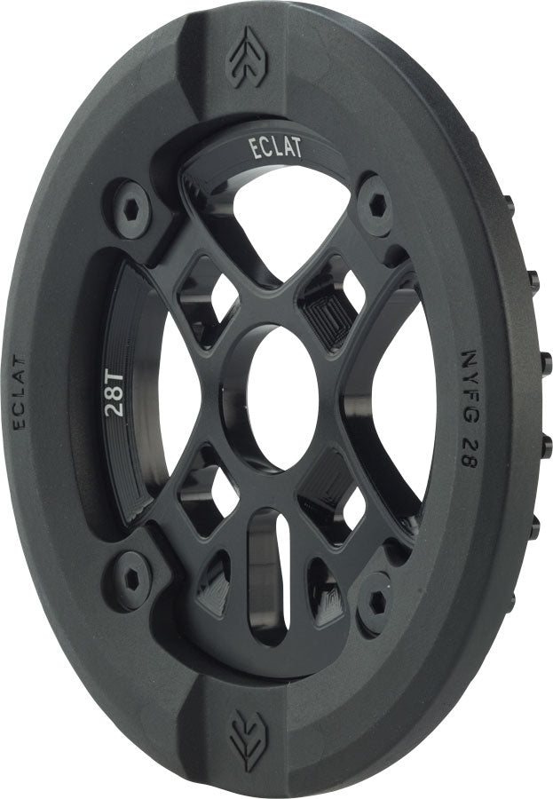 Eclat AK Guard Alex Kennedy Signature Bolt Drive Sprocket with Replaceable Nylon/Fiberglass Guard 28T 24mm/22mm/19mm Black