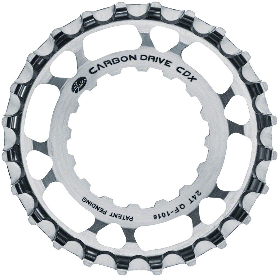 Gates Carbon Drive CDX CenterTrack Front Sprocket - 24t, For Bosch GEN 2, Silver