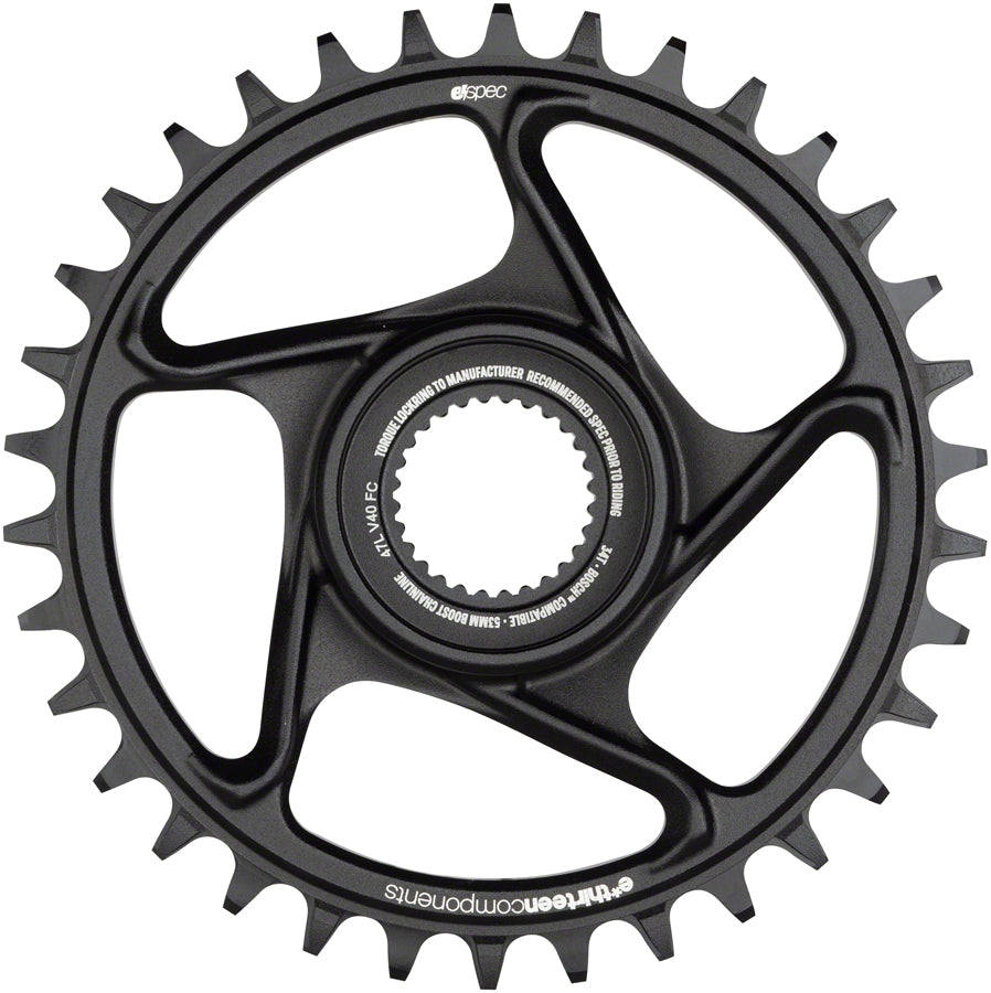 e*thirteen e*spec Aluminum Direct Mount Chainring 34t for Bosch CX Gen4, Black