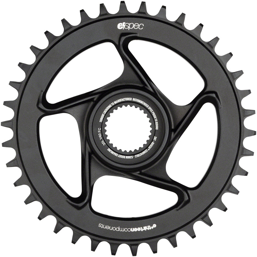 e*thirteen e*spec Aluminum Direct Mount Chainring 38t for Bosch CX Gen4, Black
