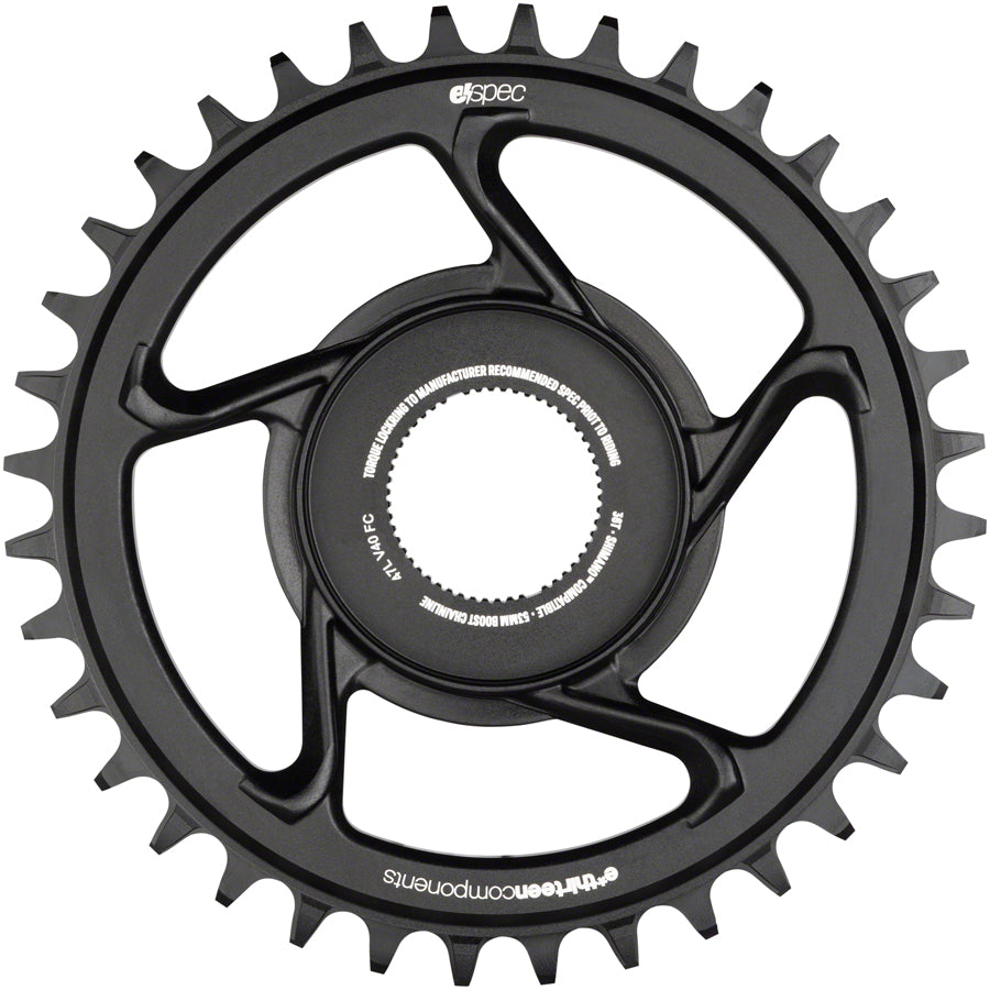 e*thirteen e*spec Aluminum Direct Mount Chainring 36t for Shimano E8000, Black