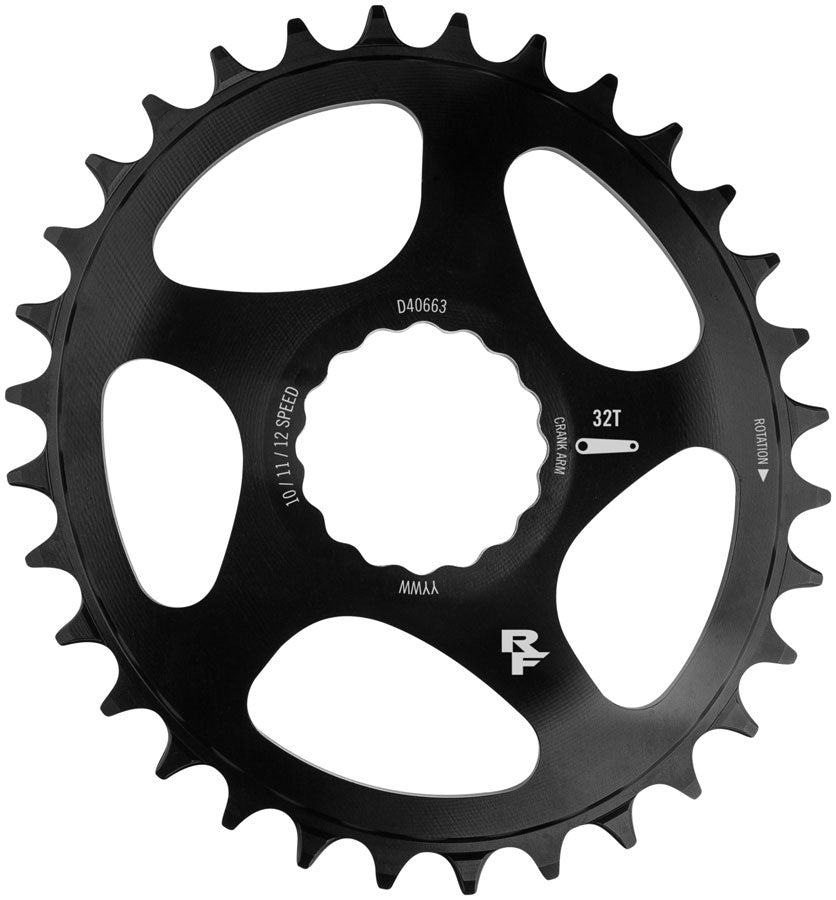 RaceFace Narrow Wide Oval Chainring: Direct Mount CINCH, 28t, Black