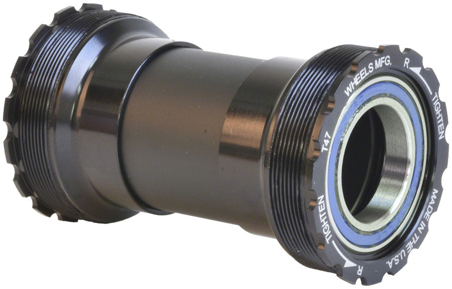 Wheels Manufacturing T47 Inboard Bottom Bracket T47, BSA, Threaded Black