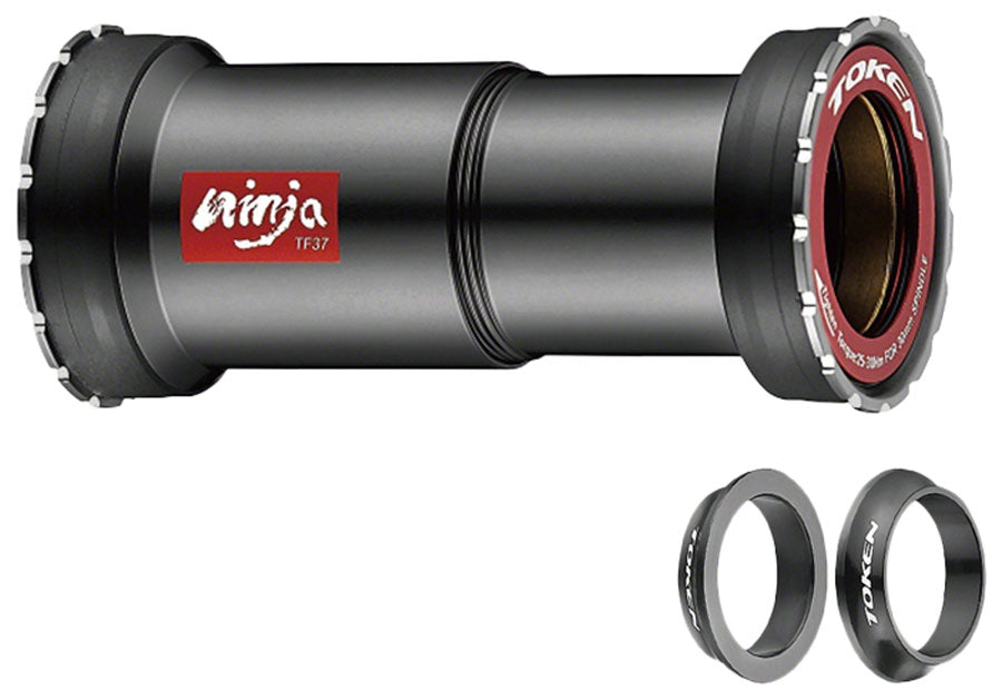 Token Ninja Press Fit/Thread Together Bottom Bracket PF30, 386EVO, Press Black
