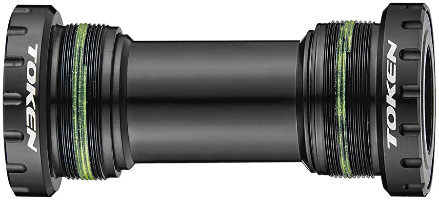 Token Threaded Bottom Bracket Italian, Threaded Hollowtech II 68 mm, 73 mm Black
