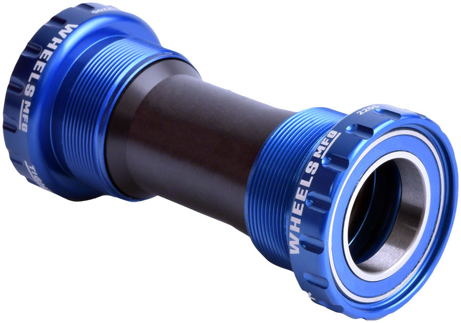 Wheels Manufacturing BSA Bottom Bracket BSA, Threaded Hollowtech II, 24 mm Blue