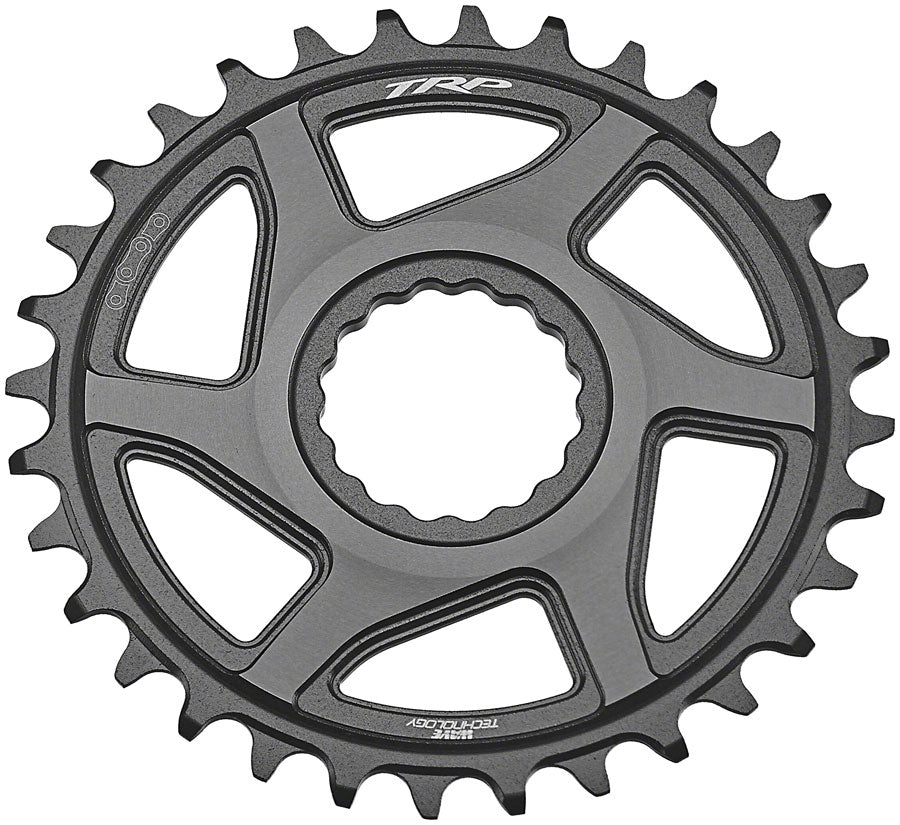 TRP CR-M9050 Boost Direct Mount Chainring - 30t, 12-Speed, CINCH Mount, 3mm Offset, 7075-T6 Aluminum, Sandblasted Black/Space Gray