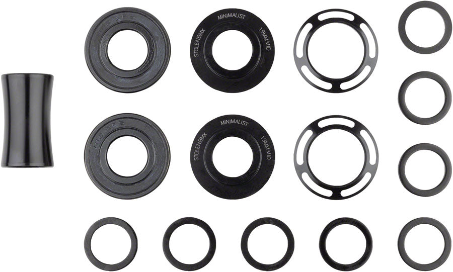 Stolen Minimalist Bottom Bracket - Mid, 19mm, Black