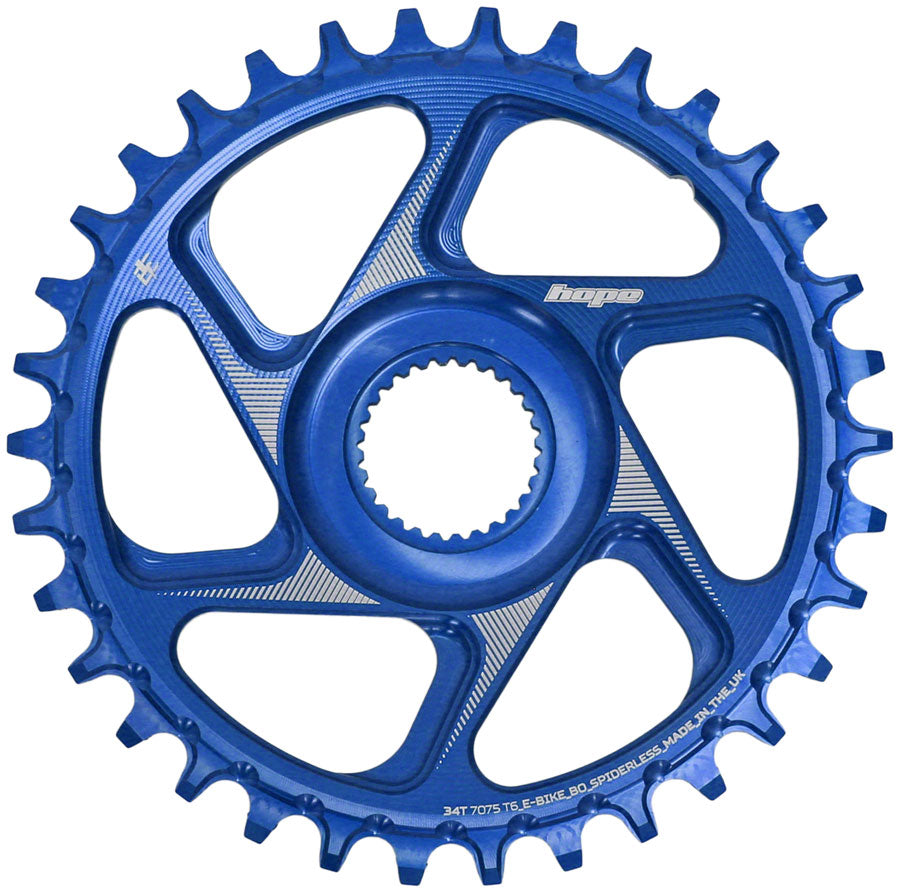 Hope Bosch Gen 4 eBike Chainring - 34t, Blue