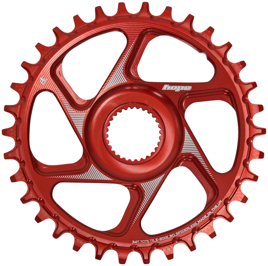 Hope Bosch Gen 4 eBike Chainring - 34t, Red