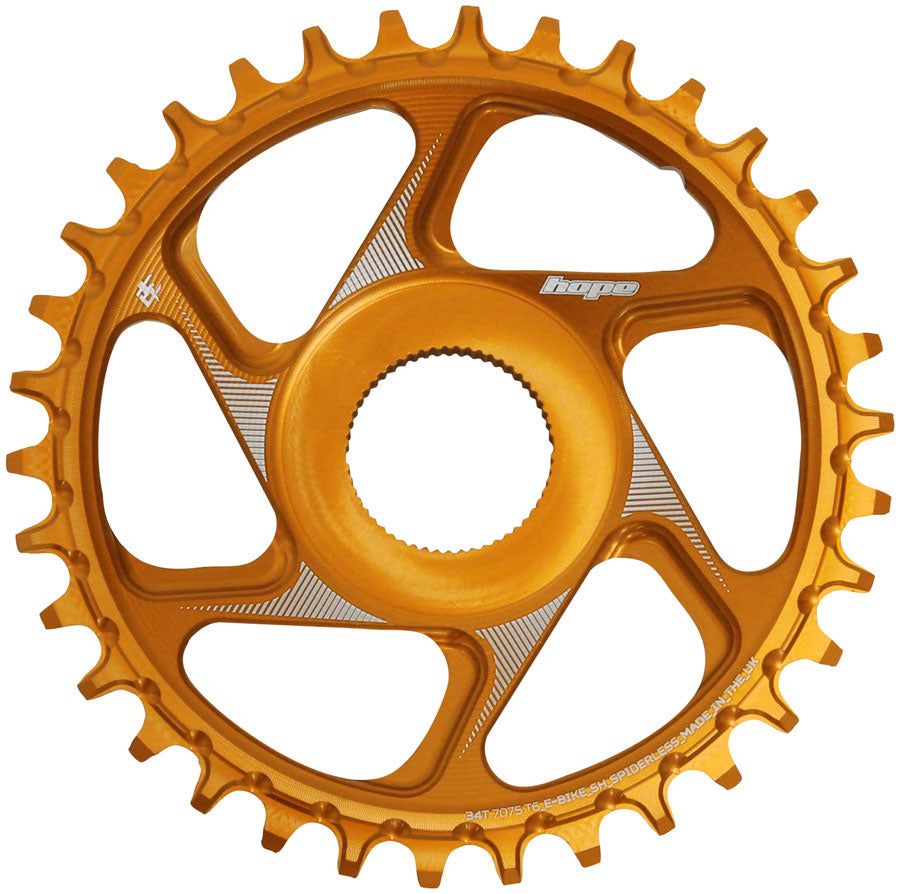 Hope Shimano eBike Chainring - 34t, Orange