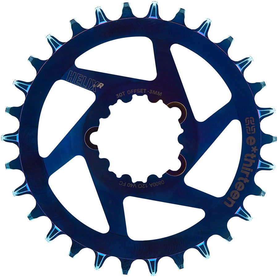 e*thirteen Helix R Guidering - 30t, 11/12-Speed, 3mm Offset, SRAM 3-Bolt DM, Intergalactic