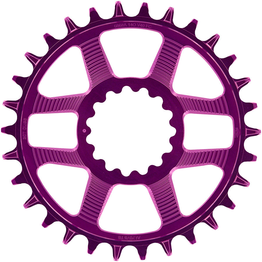 e*thirteen Helix R Guidering - 30t, 11/12-Speed, 52/55mm Flip Flop CL, 3/5mm Offset, e*thirteen DM, Eggplant