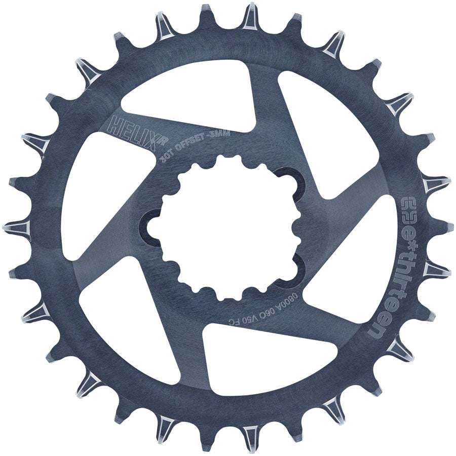 e*thirteen Helix R Guidering - 30t, 11/12-Speed, 3mm Offset, SRAM 3-Bolt DM, Gray