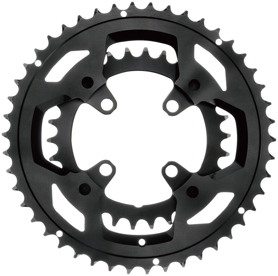 Samox 219AA Chainring Set - 46/34t, 110 BCD, Aluminum Rings, Black
