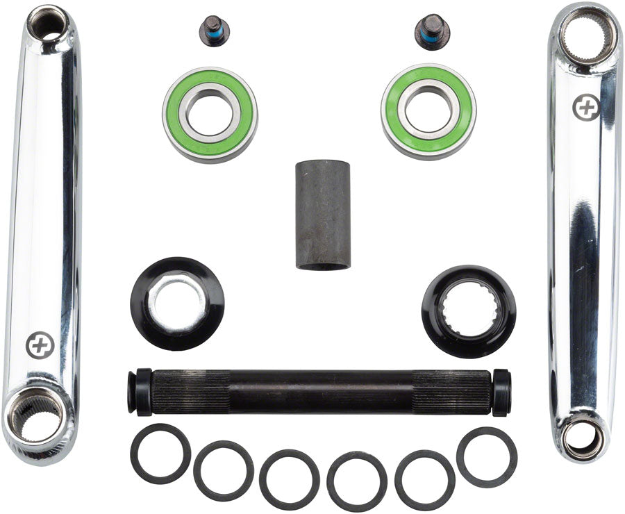 Salt Plus Metron Crankset 48 Spline 165mm With Mid Bottom Bracket Chrome