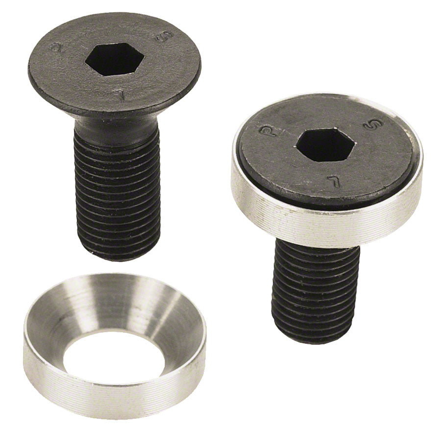 Profile Racing Flush Mount Crank Bolts for Solid Spindle, w/Washers