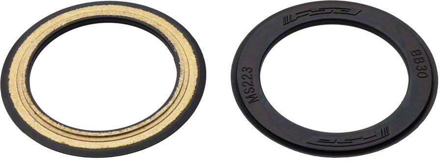 Full Speed Ahead BB30 Bearing Covers Black Rubber Coated Pair