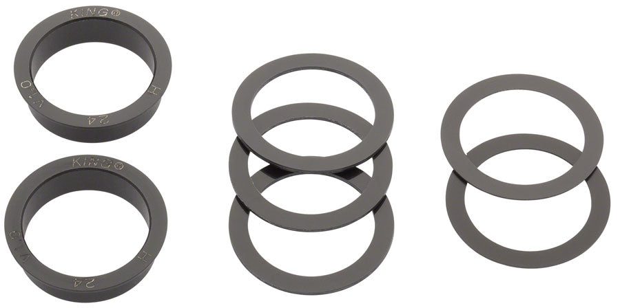 Chris King ThreadFit 24 Bottom Bracket with Fit Kit 4 - English, For Shimano Hollowtech II, Red