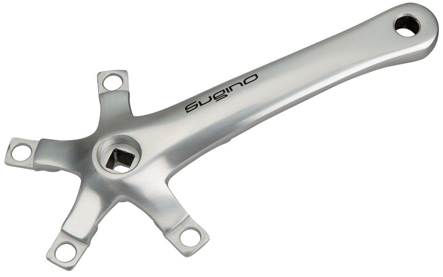 Sugino XD600 Tandem Crank Arm - 175mm, Left Front or Rear, 110 BCD, Square Taper JIS Spindle Interface, Silver