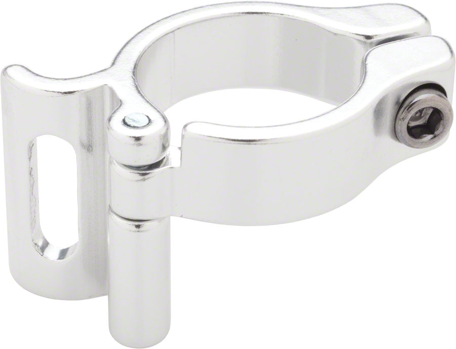 Problem Solvers Braze-on Adaptor Clamp 28.6mm Slotted Silver Front Derailleur