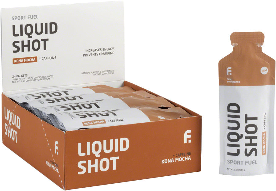 First Endurance Liquid Shot - Kona Mocha, 24 Pack