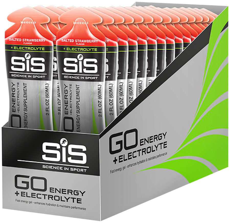 SIS Science in Sport Nutrition GO Energy + Electrolyte Gel - Strawberry, Box of 30