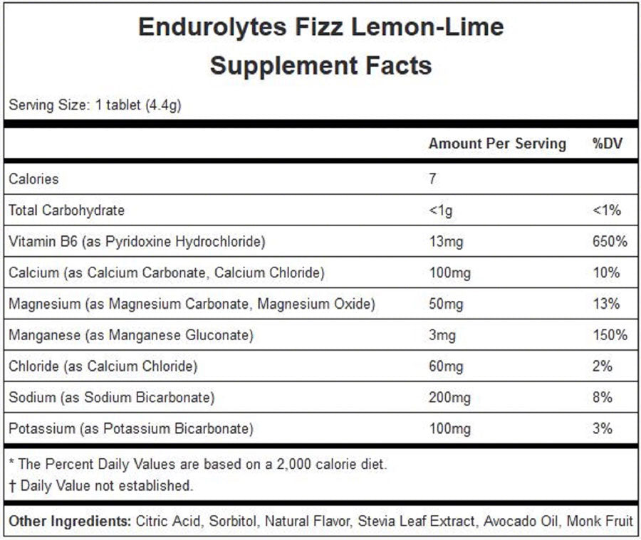 Hammer Endurolytes Fizz: Lemon Lime Box of 12