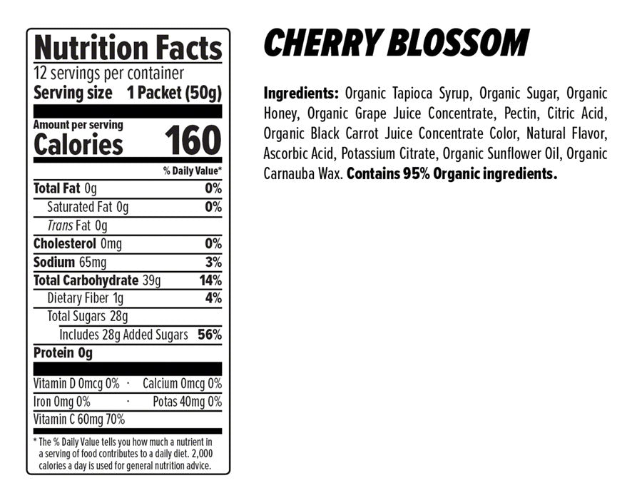 Honey Stinger Organic Energy Chews - Cherry Blossom, Box of 12