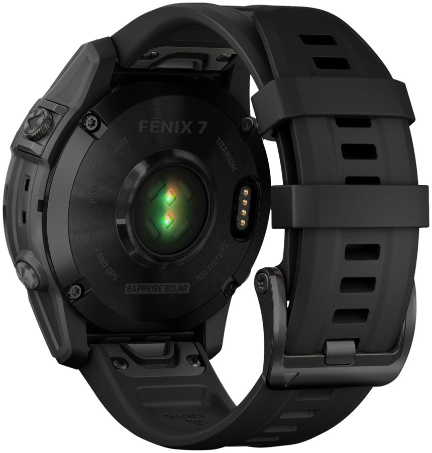 Garmin fēnix 7 Sapphire Solar GPS Smartwatch - 47mm, Black DLC Titanium Case, Black Band