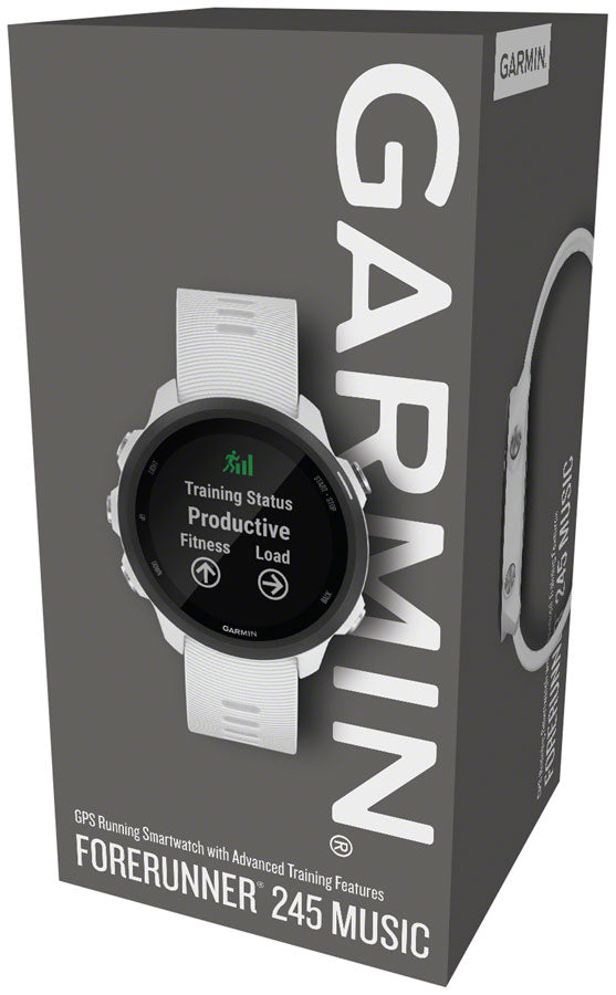 Garmin Forerunner 245 Music Wi-Fi GPS Running Watch: White/Black