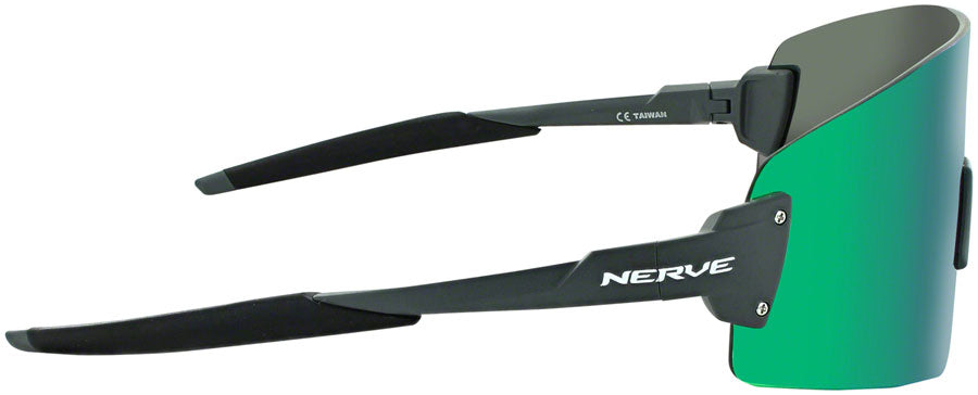 Optic Nerve FixieBLAST Sunglasses - Shiny Grey, Smoke Lens with Green Mirror