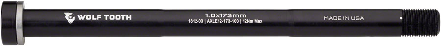 Wolf Tooth Rear Thru Axle - M12, 1.0 x 173mm, Black