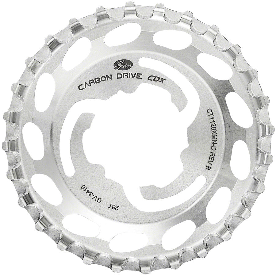 Gates Carbon Drive CDX CenterTrack Rear Sprocket - 28t, For Shimano Di2 Offset, Silver