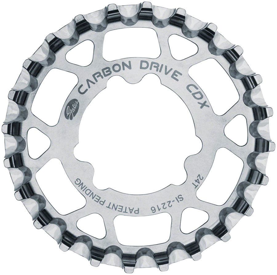 Gates Carbon Drive CDX CenterTrack Rear Sprocket - 24t, For Sturmey-Archer 31.85mm 3-Lobe, Silver