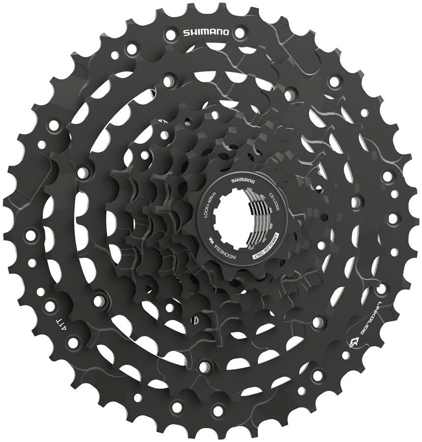 Shimano CUES CS-LG300-9 Cassette - 9-Speed, 11-41t, Black