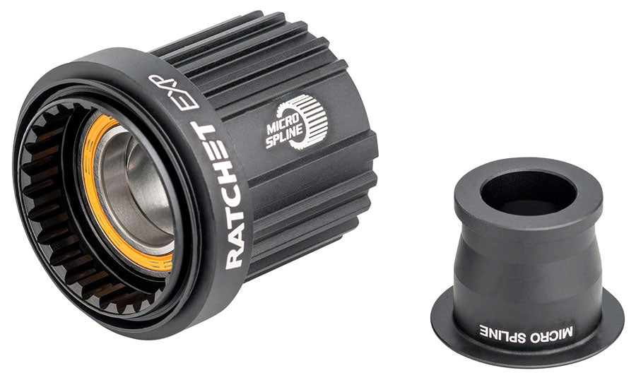 DT Swiss Ratchet EXP Freehub Body - Shimano Micro Spline, Light, Aluminum, Ceramic Bearing, Kit w/ End Cap, 12 x 142/148 mm