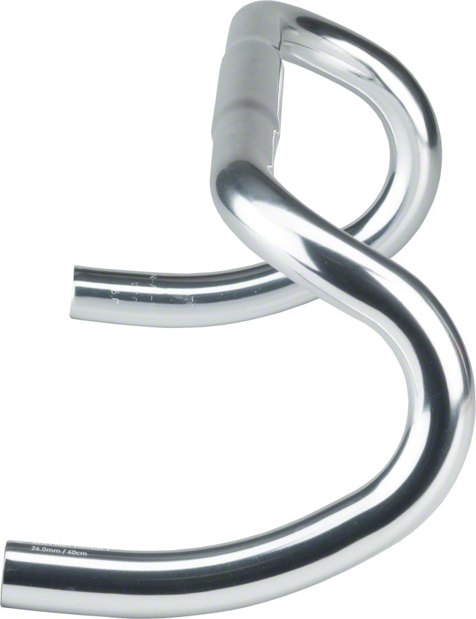 Dimension Short Drop Handlebar - Aluminum, 26mm, 40cm, Silver