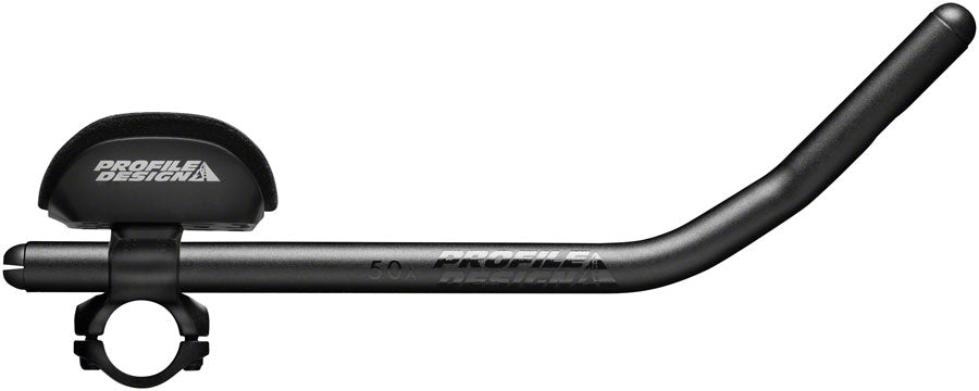 Profile Design Sonic Ergo 50a Double Ski-Bend Aluminum Aerobar: Long 400mm Extension, Sonic Bracket, Ergo Armrest, Black