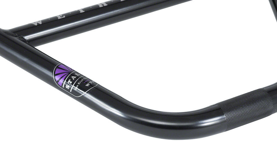 We The People Stallis Dan Kruk Signature BMX Handlebar - 9.25", 22.2mm Clamp, Glossy Black