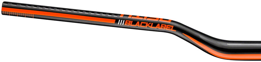 DEITY Blacklabel 800 Handlebar: 38mm Rise, 800mm Width, 31.8 Clamp, Black w/ Orange