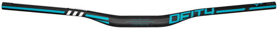 DEITY Skywire 35 Handlebar: 25mm Rise, 800mm Width, 35mm Clamp, Black w/Turquoise