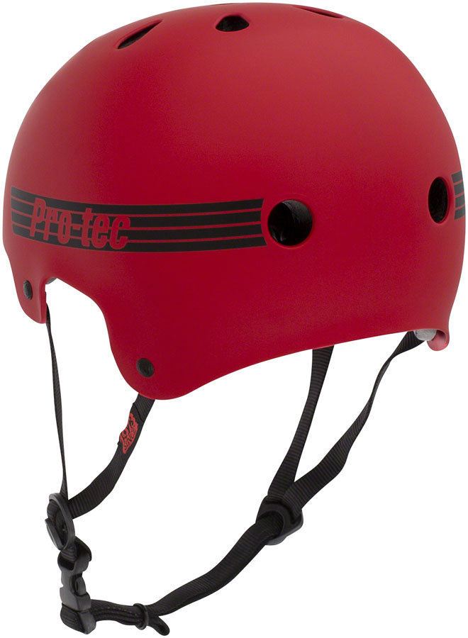 ProTec Old School Certified Helmet - Matte Red, Large