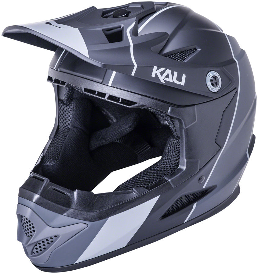 Kali Protectives Zoka Stripe Full-Face Helmet - Matte Black/Gray, Small