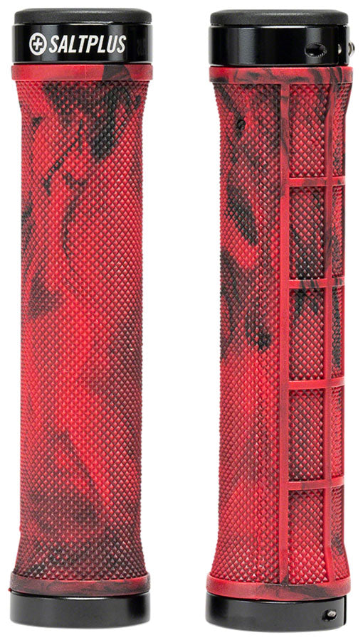 Salt Plus Locked Grips - Red/Black, No Flange