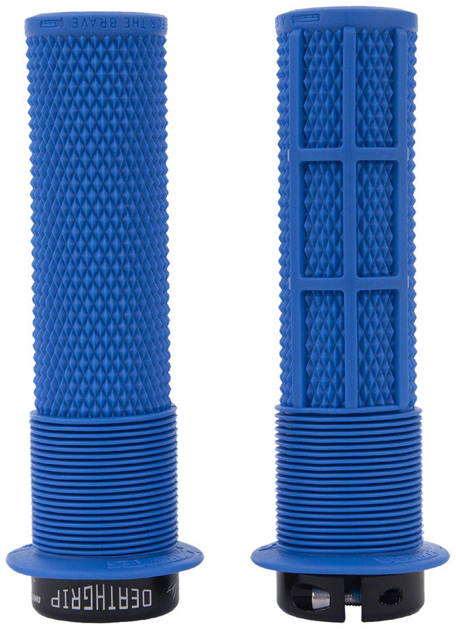 Dmr DeathGrip Flanged Grips Handlebar Grips Rubber Blue