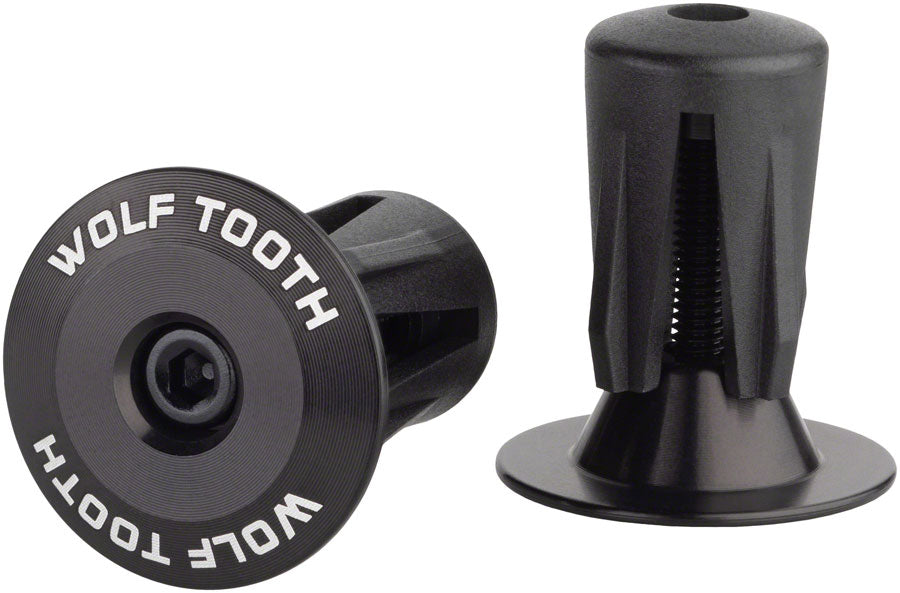 Wolf Tooth Alloy Bar End Plugs Handlebar Grips Black