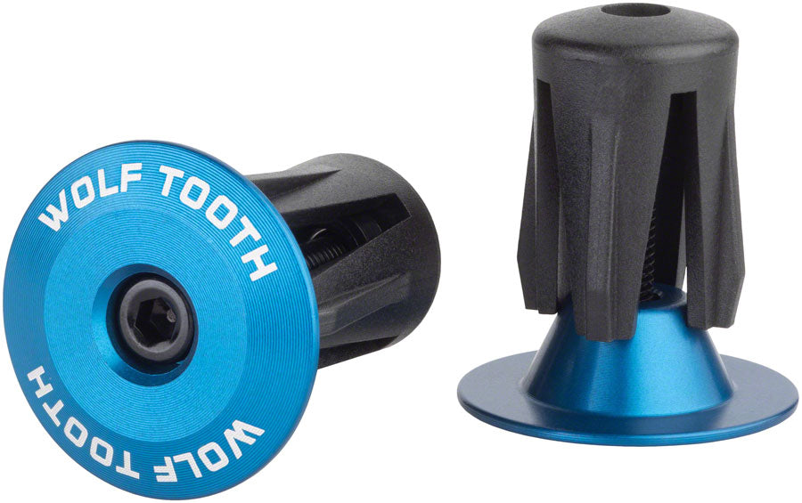Wolf Tooth Alloy Bar End Plugs Handlebar Grips Blue