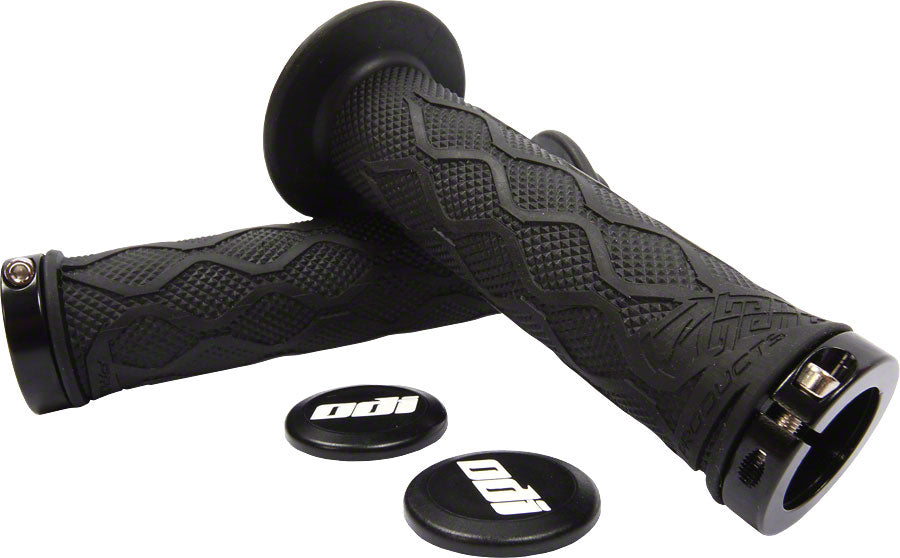 Tangent Products Lock-ons Grips - Black, Lock-On, Flange, 130mm