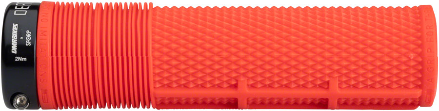 DMR DeathGrip Flangeless Grips - Thick, Lock-On, Red